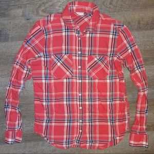 Aeropostale Flannel Button Down Shirt Sz. S Red
